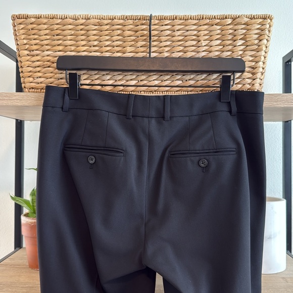 Vince Mid-Rise Stretch Wool Black Career Woven Dress Pant Trouser, 6 - Picture 6 of 9